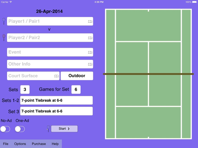 Tennis Match Charting Software